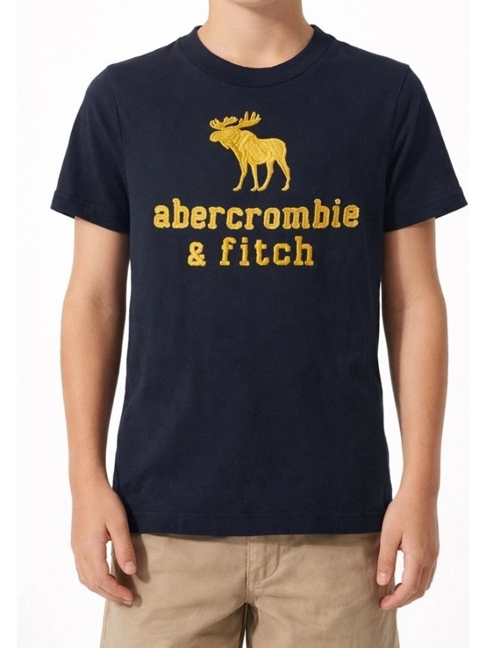 Abercrombie & Fitch Men’s Navy Blue Logo T-Shirt XXL